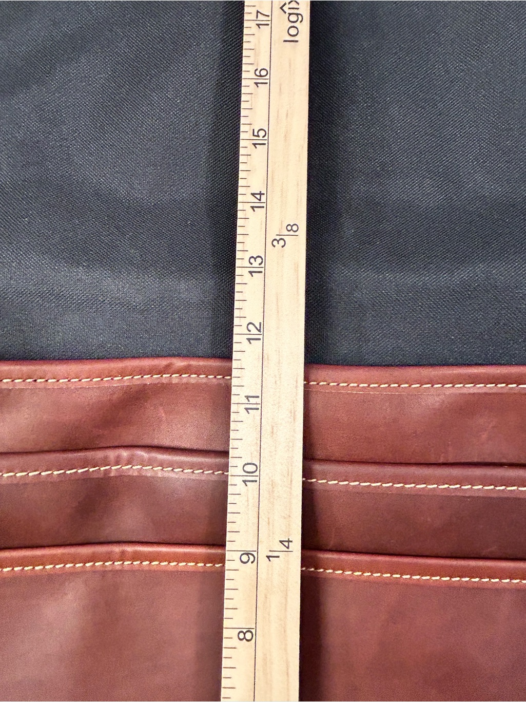 Tusting English Made Caramel Leather Messenger Lawyer Bag Vintage Rolltop Exec — image 6 of 8